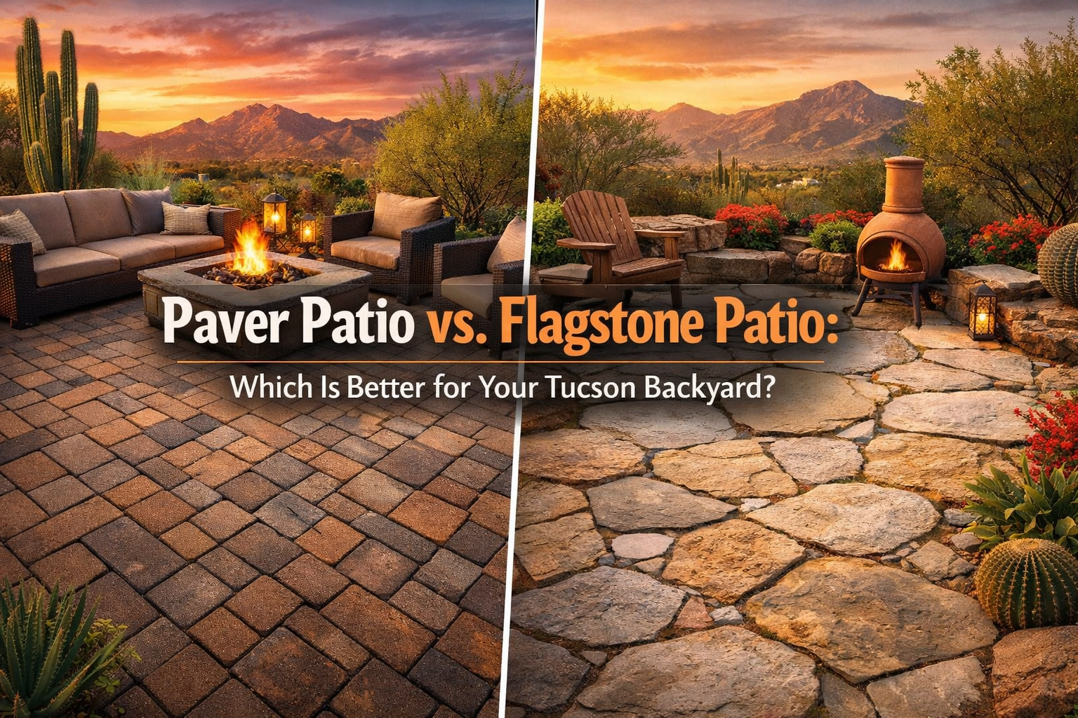 Paver Patio vs. Flagstone Patio: Which Is Better for Your Tucson Backyard?