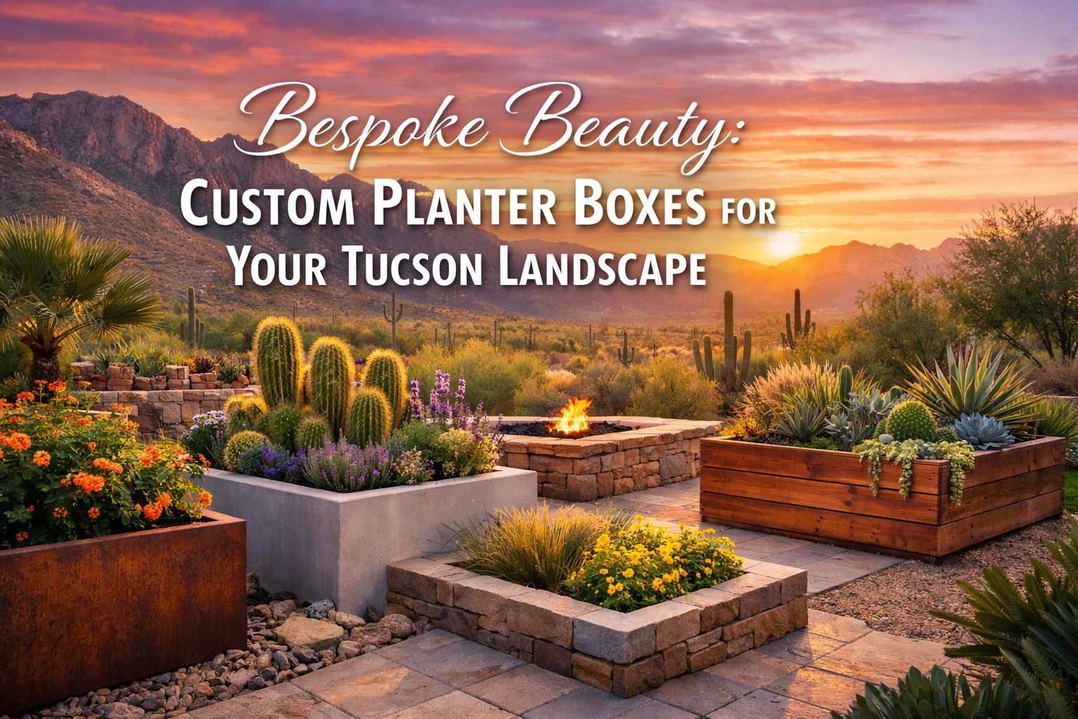 Bespoke Beauty: Custom Planter Boxes for Your Tucson Landscape